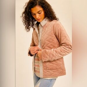 Hem & Thread Quilted Tan Jacket